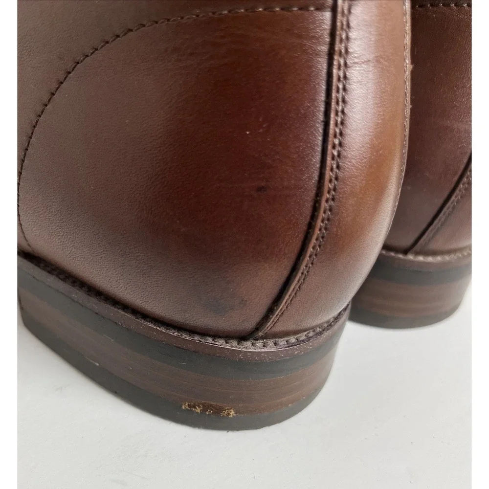 Florsheim Mens Uptown Chukka Boots US 8.5W Cognac Brown Leather‎ Lace Up Shoes